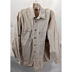 Vintage Levi's Shirt Men's Size: M Long Sleeve White , Cotton Metal Buttons